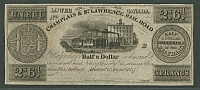 Montreal, Lower Canada, 1857 Half a Dollar note